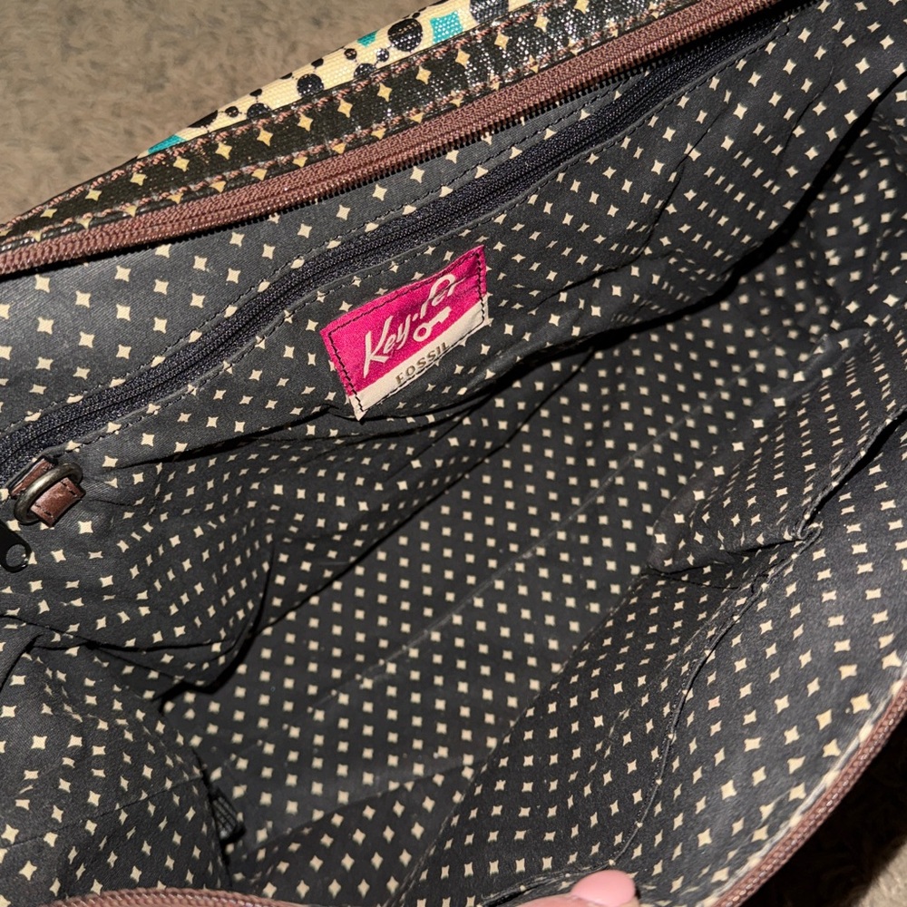 Fossil Colorful Patterned Tote Bag - Picture 2 of 4